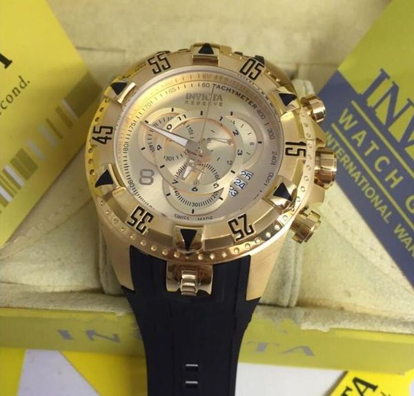 

swiss cosc original invicta brand dial diameter 51mm chronograph multiple time zones luminous multifunction men's quartz watch, Slivery;brown
