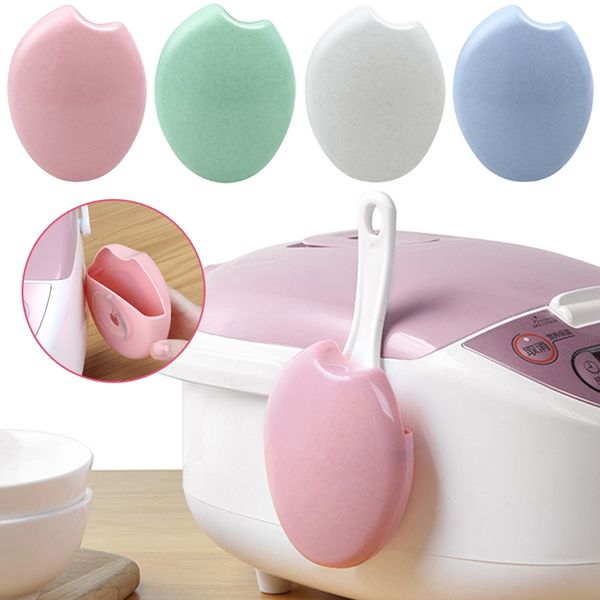 

kitchen spoon sucker electric rice cooker rice spoon hanger without perforation white