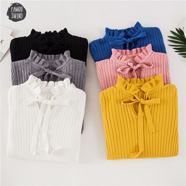 

sweater 2019 lace spring women slim winter knitted casual up flare long sleeve ruffle knitting pullover womens sweaters, White;black