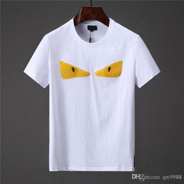 

2019 лето новое поступление высокое качество дизайнерской одежды мужская мода футболки медуза печати тройники размер m-3xl 6668, White;black