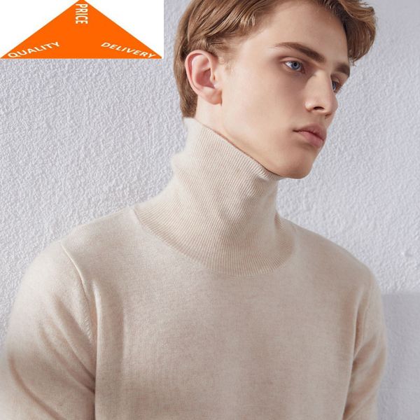 

men's sweaters winter wool men clothes 2021 brand cashmere turtleneck pullover man casual warm pull homme mens sweater mr9202, White;black