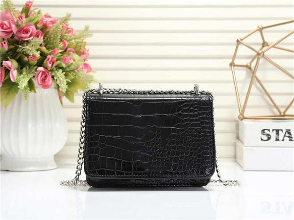

2019 brand fashion designer woman bags crocodile pattern chain bag classic single shoulder bag crossbody bag