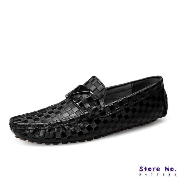 

2019 men shoes genuine leather loafers casual flats shoes for men business wedding mocassim masculino couro, Black