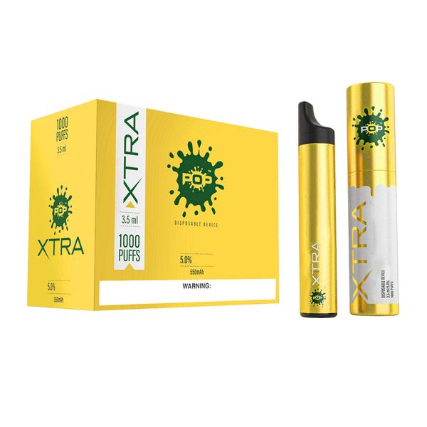 

Newest POP XTRA Disposable Device Pod Kit 550mAh Battery 3.5ml Cartridges 1000 Puffs Pre-filled Starter Kit Device System Vaporizers