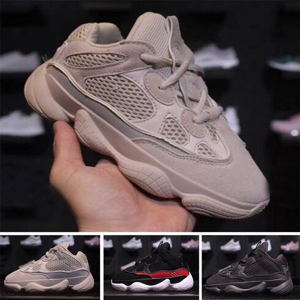 

Adidas yeezy boot 500 Новые дети мальчик девочка детские высокая qaulity Повседневная обувь для детей родитель-ребенок 500 коричневый черный розовый роскошные 500S модельер обуви eur26-35