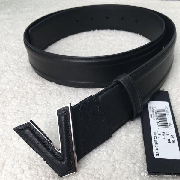 

2018 with original box luxury designer men women belts real leather belts gold silver smooth buckle casual men waist belts ceinture, Black;brown