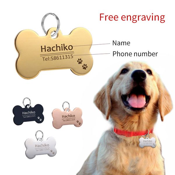 

yvyoo dog pet cat dog collar accessories decoration engraving customized pet id tags collars stainless steel tag