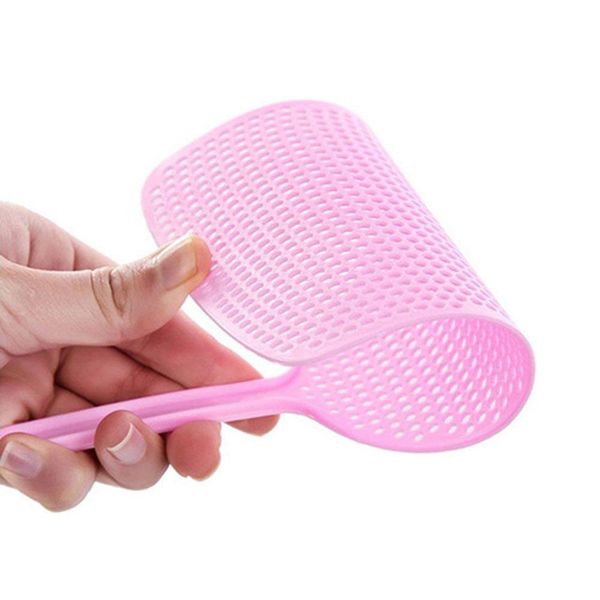 

3pcs fly swatter pest control manual plastic durable long handle the swatter three colors ishowtienda