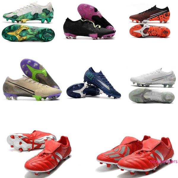

2020 original white blue cr7 flat soccer cleats mercurial superfly v predator mania 6th soccer shoes cristiano ronaldo football boots