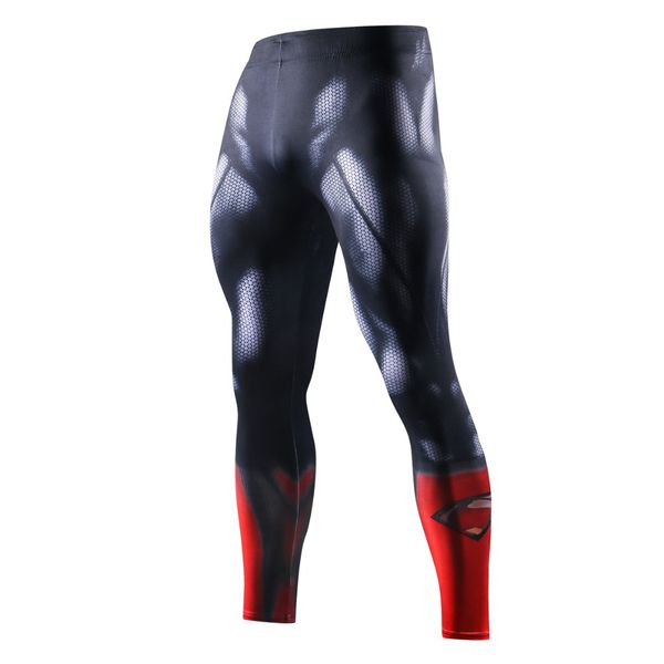 

newskinny sweatpants compression pants men fashion leggings jogger men 3d fitness crossfit pants elastic mens trousers, Black