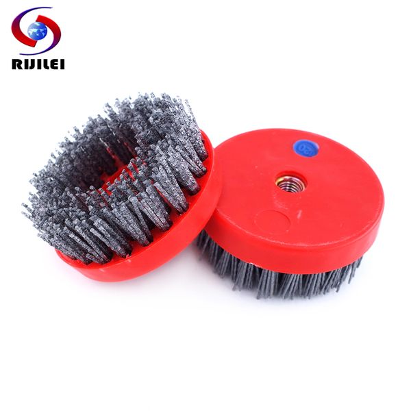 

4inch round antique diamond grinding abrasive brush for stone polishing hard nylon disc floor cleaning abrasive brush yg29