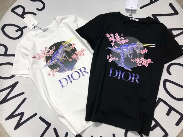 

designer men's t-shirts short sleeve brand for summer with animal print letter pattern cotton blend breathable two color iiceec, White