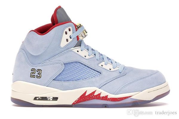 

with box 2019 mens basketball shoes sneakers 5s trophy room ice blue for men brand designer sports shoes size us7.5-13