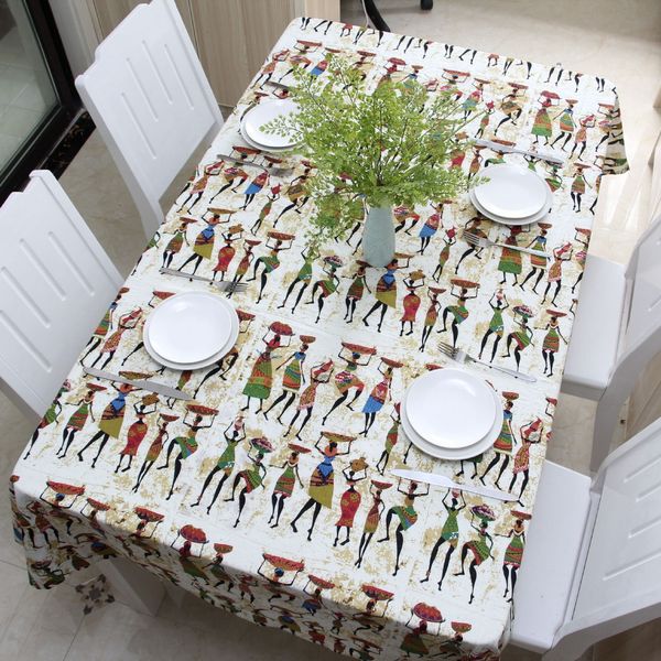 

kiwiberry bohemia style round tablecloth women printed decoration dining table cover home decor nappe blanche rectangulaire