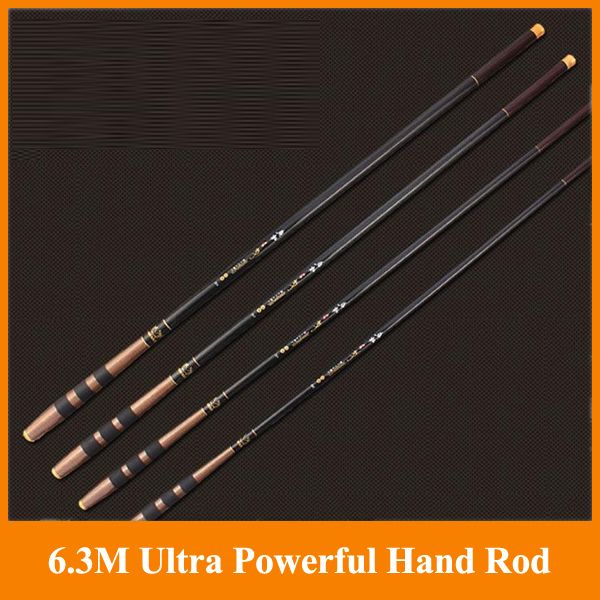 

2.7m-7.2m super hard carbon hand pole stream fishing rod powerful casting hand rod ultra light sea lure