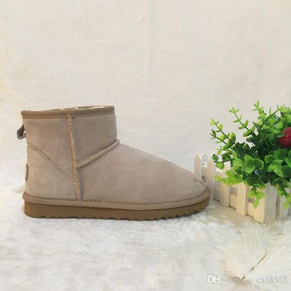 

wholesale australian style mens snow boots waterproof winter cow suede leather outdoor boots brand ivg designer shoes plus size eur 38-45, Black