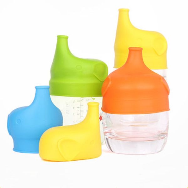 

2019 Creative Silicone Kids Baby Sippy Lids Reuseable Stretchable Leakproof Cup for kids Water Bottle Accessories 1PCS Hot Sale