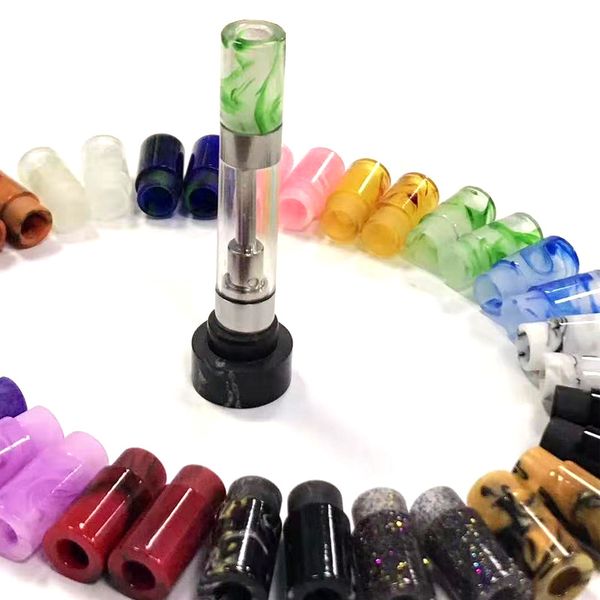 

G5 Drip Tip Epoxy Resin Colorful Mouthpiece for Dank Vapes Cereal Cart G5 M6T Vape Cartridge DHL Free