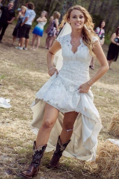 

white beach country wedding dresses v neck cap sleeves floor length lace wedding dresses cowgirls high low backless bridal wedding gowns