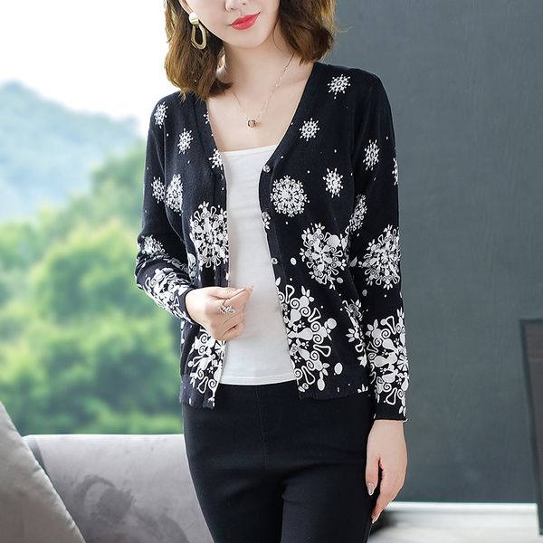 

autumn casual loose short woman jackets bolero outerwear & coats fashion dyeing print tweed sweatshirt overcoat coats female, Black;brown