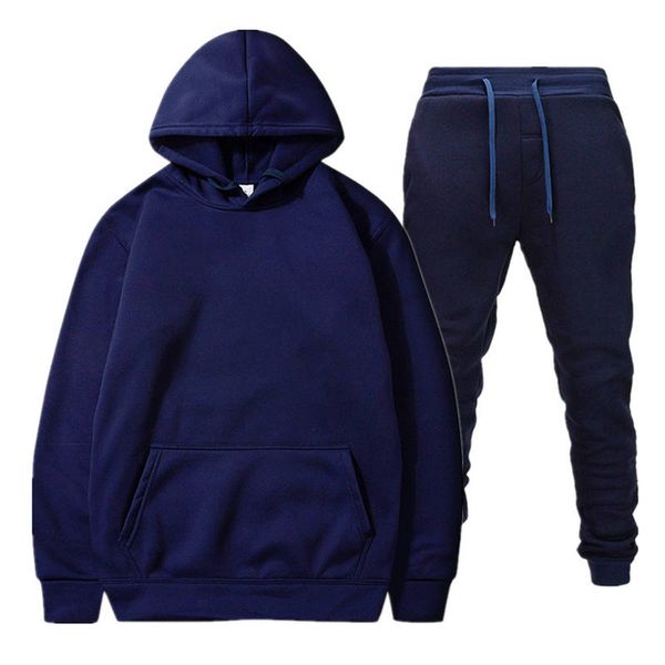 

Mens Designer Tracksuit Solid Color Mens pullover Long Sleeve Suits With Pockets Brand New Male Apparel