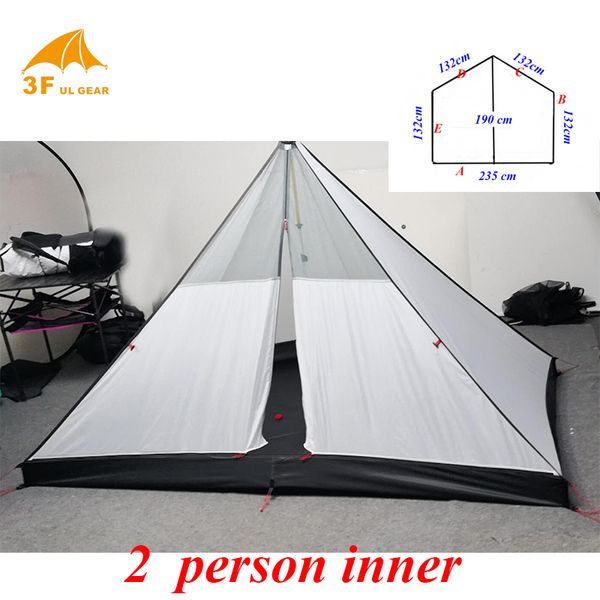 

3f t door design 2 person 4 seasons inner tent 40d silnylon