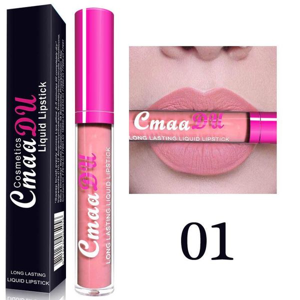 

wholesale cmaadu long lasting 12 colors liquid lipstick makeup metallic shimmer matte lipstick lip gloss cosmetics make up lipgloss