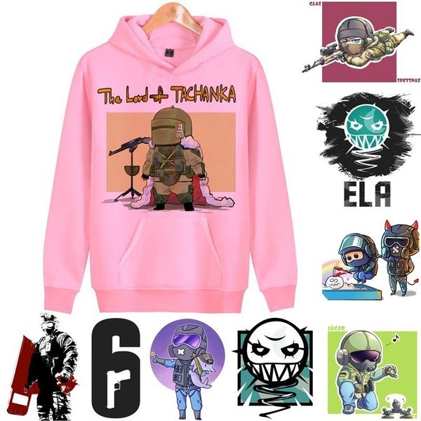 

new rainbow six siege cartoon hoodies sweatshirt men/women autumn winter hoodie casual male/female clothes street wear pullovers, Black