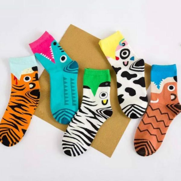 

3d printed socks women new cute low cut ankle socks multiple colors cotton sock female casual charactor socks size convention, Black;white