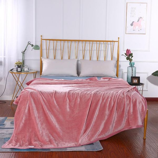 

thick winter autumn flannel blanket soft coral fleece mink blankets bedspread koc keep warm sofa bed cover cobertor for bed m004