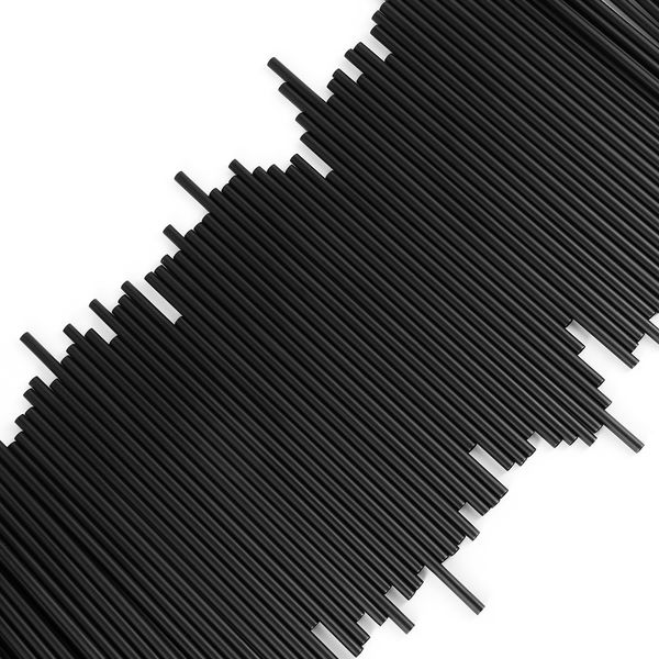 

100pcs/pack black plastic long drinking cocktail coffee straw straight barware party kitchen drinking straw beer