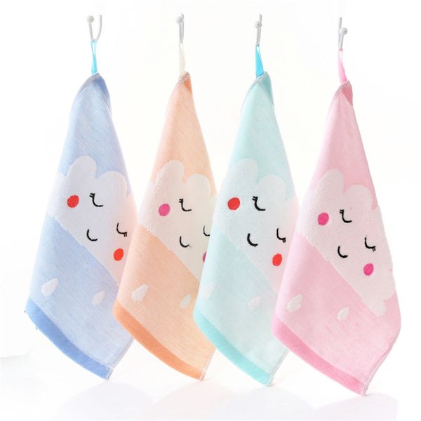 

factory wholesale cotton square scarf 25 * 25cm kindergarten children small towel baby cotton cartoon saliva towel