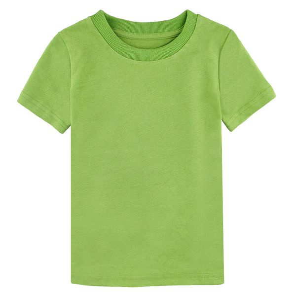 2020 Baby Boy Girl Solid Color T Shirts Kids Heavy Cotton Tshirt