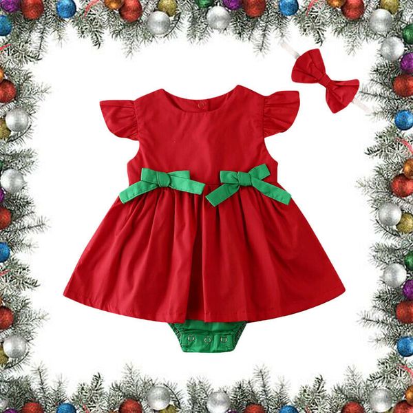 

christmas baby girl clothes tassel romper jumpsuit headband xmas outfits