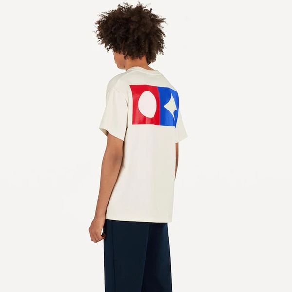 

летние дизайнерские футболки 20ss логотип футболка письмо монограмма геометрические печатные повседневные простые мужчины женщины уличные по, White