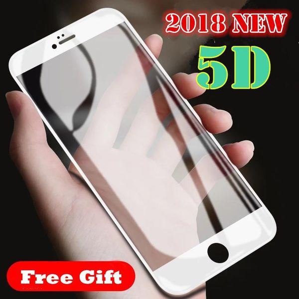 

2019 new 5d full cover tempered glass for iphone x 6 6s 7 plus full screen protector protective film for iphone xs max xr glass cd