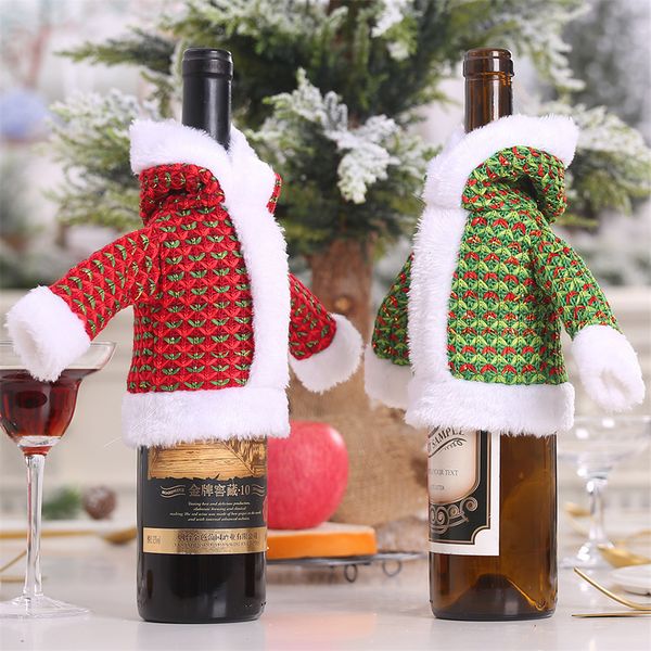 

small old man clothes for bottles home decorations merry christmas new year warmful home christmas ornomation for bottle