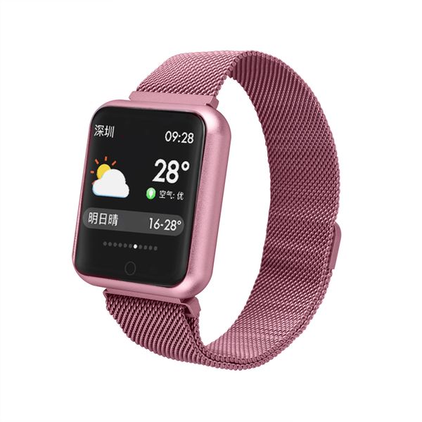 Smart Fitness Armband Uhr Frauen Männer IP68 Wasserdicht Mehrere Sport Modus Herz Rate Monitor Smart Band Für ISO Android