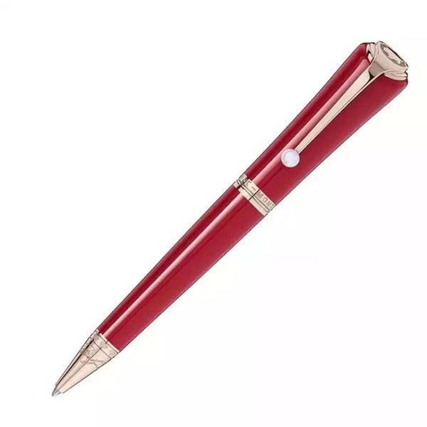 

luxury pen mb brand pen limited edition muses marilyn monroe signature classical ballpoint pens with pearl clip gift pens +give velvet bags, Silver