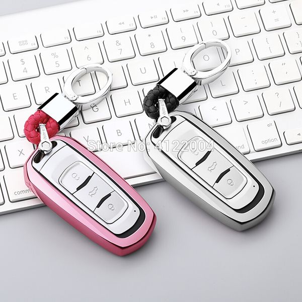 

tpu car key covers key case fob shell + keychain for geely emgrand ec7 ec8 ec715 ec718