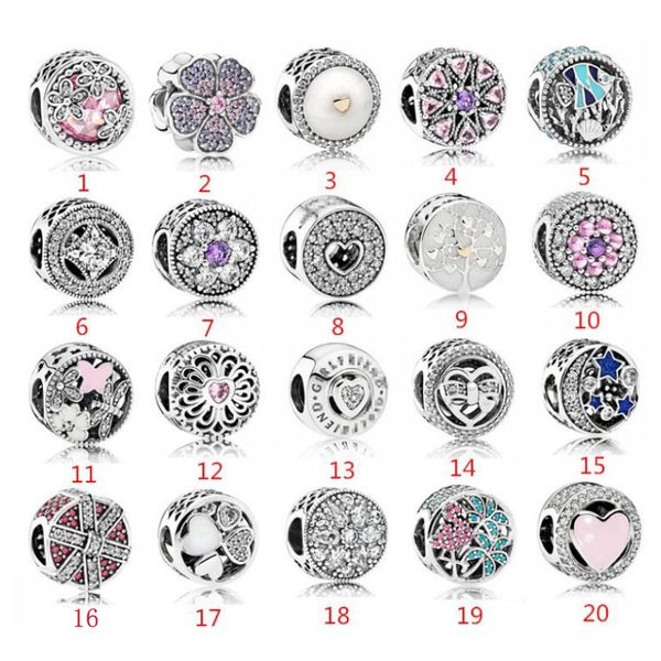 

925 sterling silver diy beads fashion charm bracelets for women flowers beads bracelet heart-shaped love beads bracelet jewelry, Black