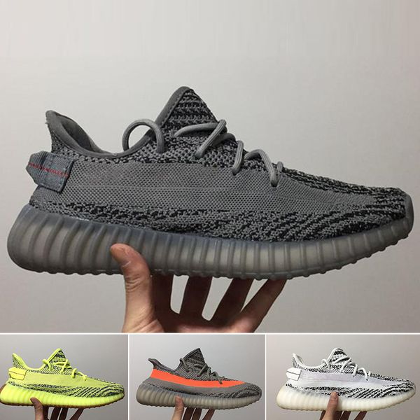 yeezy grises con naranja