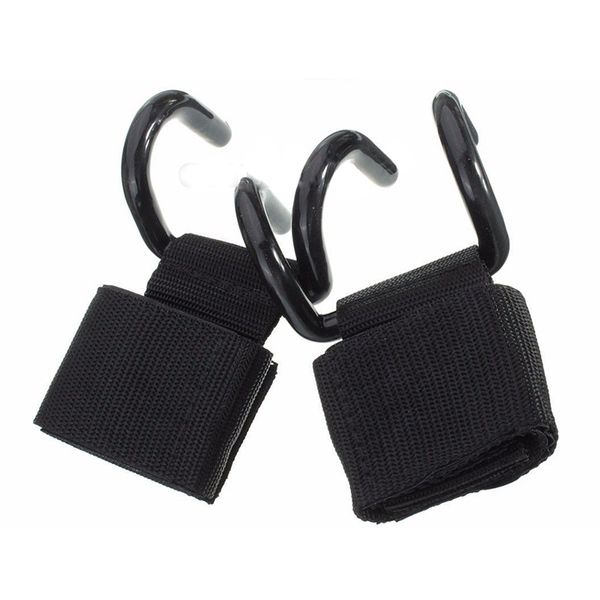 

weight lifting training gym hooks bar grips grippers straps gloves wrist support, Black;red