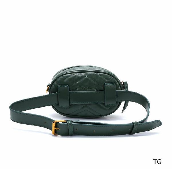 

selling simple fashion women's green waist bag ladies chain shoulder bags for women genuine leather single shoulder bags 6 colors