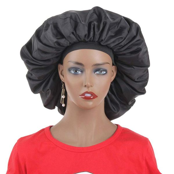 

женская атласная твердая широкополая спальная шляпа night sleep cap hair care bonnet nightcap для женщин мужчин унисекс cap bonnet de nuit, Black;brown
