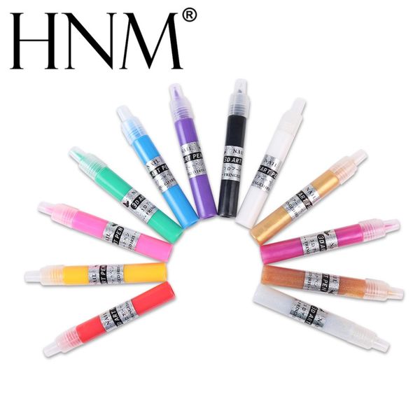 

hnm colorful nail polish pen carved nail pen for art polish set 12pcs/lot