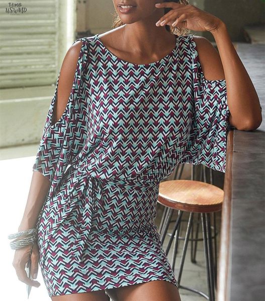 

summer batwing dolman sleeve print casual dresses women beach vestido sashes batwing hollow out sleeve sheath bodycon mini dress, Black;gray
