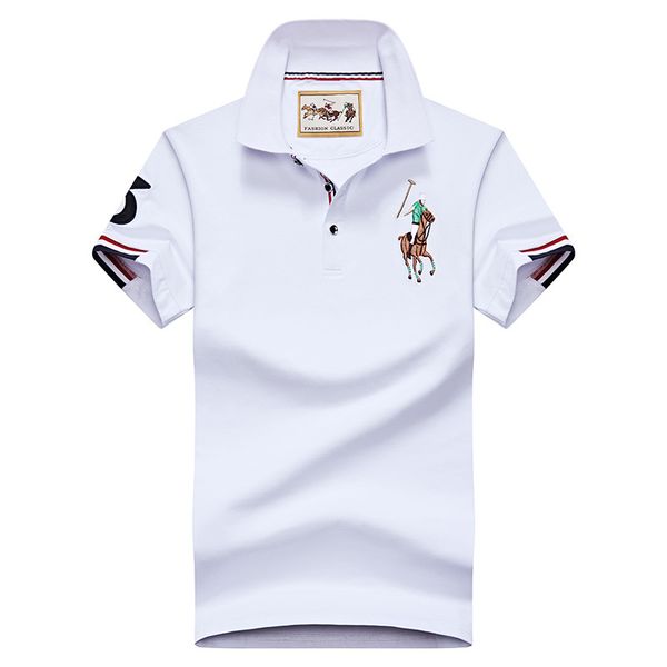 

good quality 2020 new summer brand mens short sleeve polos shirts casual mens cotton lapel polos shirts fashion slim, White;black
