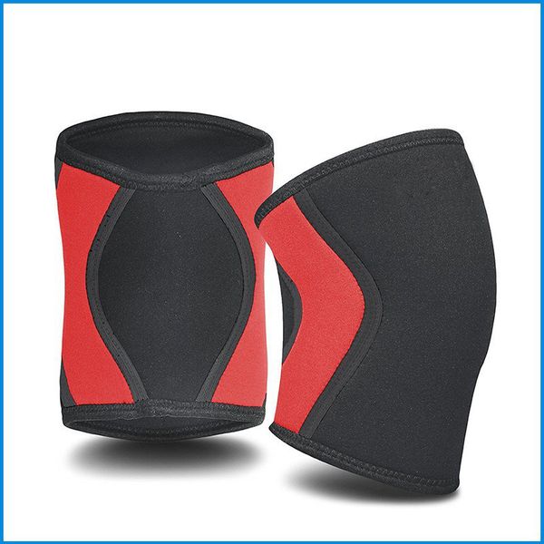 

knee sleeves 7mm thick compression knee braces support for fitness weightlifting crossfit training powerliftimen pad, Black;gray