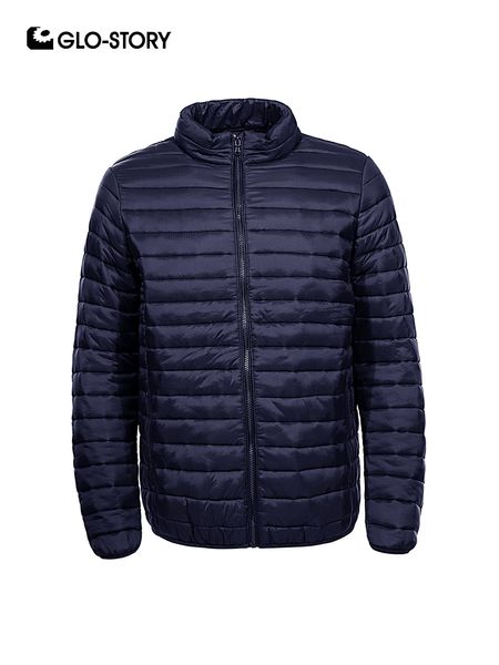 

glo-story men's 2019 new spring lightweight thin padded jackets coats men basic slim winter jacket clothes mma-7120 21 22 23, Black
